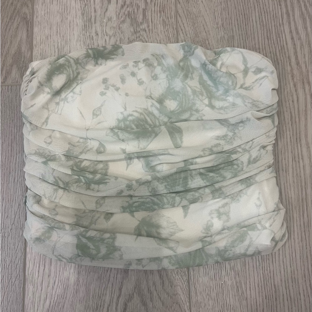 super cute floral fairy grunge cottage cropped elegant tube top ❤︎︎